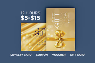 design voucher, coupon, loyalty card, gift card, membership card