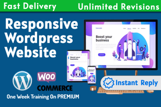 develop modern wordpress website design responsive web blog site