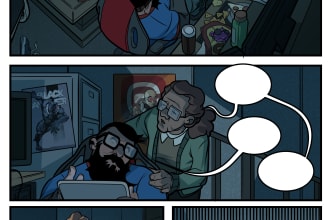 draw a cartoonish comic page