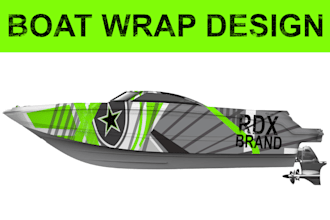 create professional boat wrap design