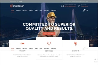 build excavation, construction, real estate investor, roofing website on godaddy
