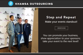create amazing step and repeat banner for your events