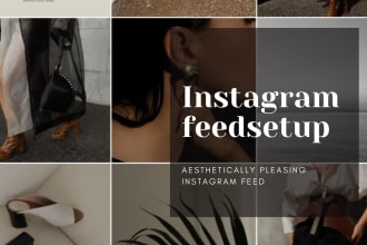 design a beautiful and aesthetic instagram feed