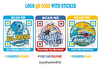 generate a custom qr code design with logo in 30 minute