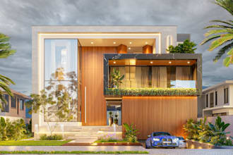 design 3d architectural exterior rendering of house facade or any building