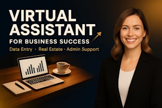 virtual assistant for admin, data entry, CRM, real estate