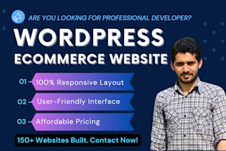 create wordpress website design or ecommerce website using woocommerce
