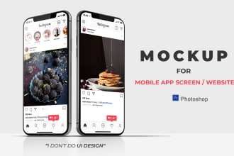 mockup your app UI onto realistic iphones, androids, laptops, tablets