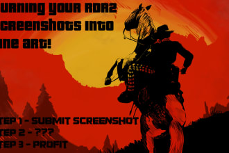 paint a high quality rdr2 poster from your game screenshot