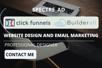 design builderall or clickfunnels landing page and website
