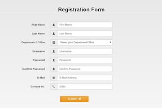 create a form in HTML, PHP, laravel  for a web application