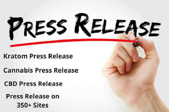 write and distribute kratom cbd press release