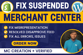 fix google merchant center suspension and misrepresentation
