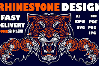 rhinestone design and template