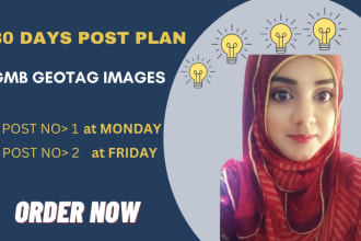 do gmb posts 30 content with unique geotagg images for local ranking