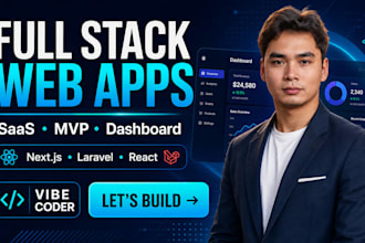 build full stack saas web app mvp and dashboard