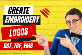 do embroidery digitizing design into dst pes file in 1 hour