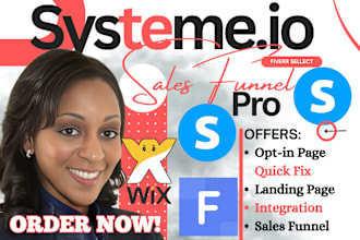 converting landing page design in systeme io, wix, funnelish, landing page exp