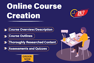 create online course content and do course development