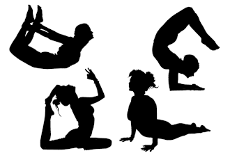 create a sports and yoga silhouette art