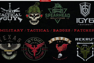 do military and tactical  badges patches logo
