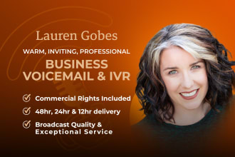 record professional human business voicemail or IVR