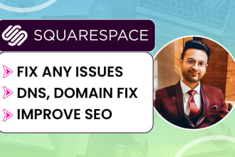 fix squarespace issues, update dns and improve SEO