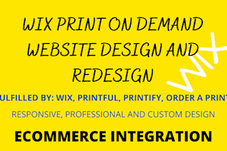 create a professional wix print on demand website