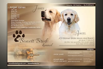 design litter announcements, stud dog advert for your kennel