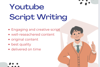 be your creative and unique youtube script writer