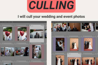 cull your wedding and event photos in lightroom