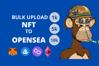 bulk upload nfts and mint nfts to opensea