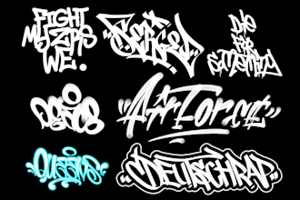 create your name in style graffiti tag