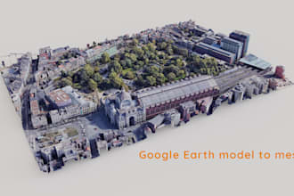 extract and convert google earth models to obj, fbx, gltf