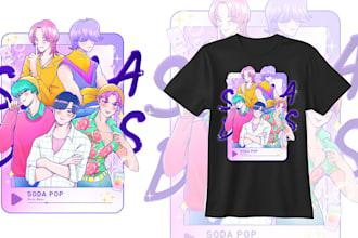 create your kpop bias as anime for merchandise