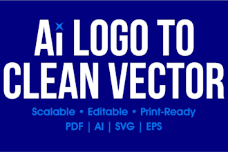 convert ai generated logo into clean, scalable vector files