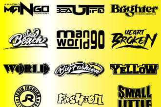 create wordmark, typography,lettermark, and text logo