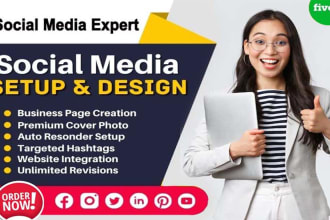 set up social media pages groups and facebook shop