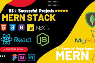 develop web apps in react js next js node js and mongodb