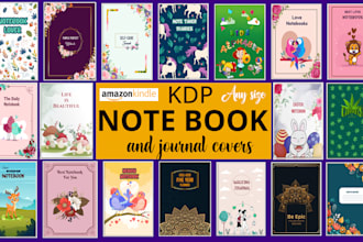 creative design journal, planner, and notebook cover for kdp