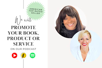 promote your book, blog, product, or podcast on my podcast