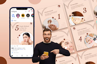 design high converting facebook ad images creatives, carousel post