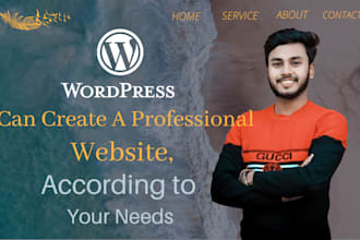 create  wordpress website according to your needs