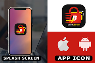 design a mobile app icon logo with a splash screen