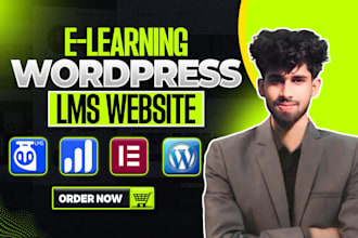 create wordpress elearning lms website for academy or coach