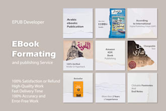 format your arabic rtl book for ebook and paperback publishing for amazon kdp