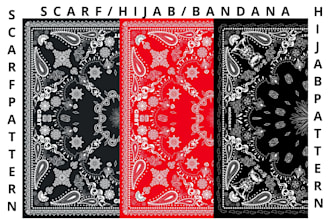 Review  create customized scarf, bandana and hijab paisley designs