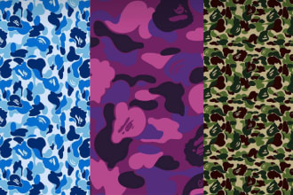 create unique seamless camouflage pattern design