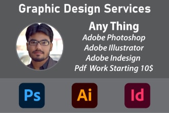 do any adobe photoshop, illustrator, indesign work