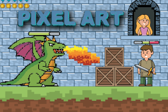 create pixel art or pixel game for your choice